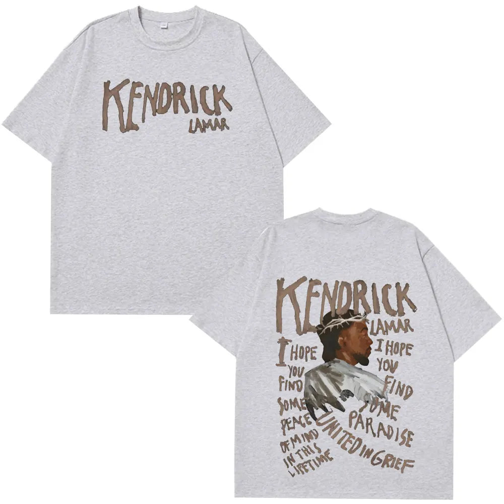Men’s Kendrick Lamar “United in Grief” Graphic T-Shirt: Short Sleeve Hip Hop Streetwear Tee