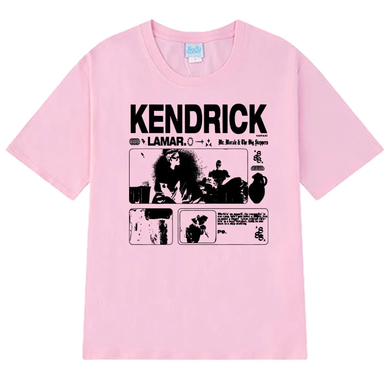 Men’s Kendrick Lamar Graphic T-Shirt: Short Sleeve Hip Hop Streetwear Concert Tee