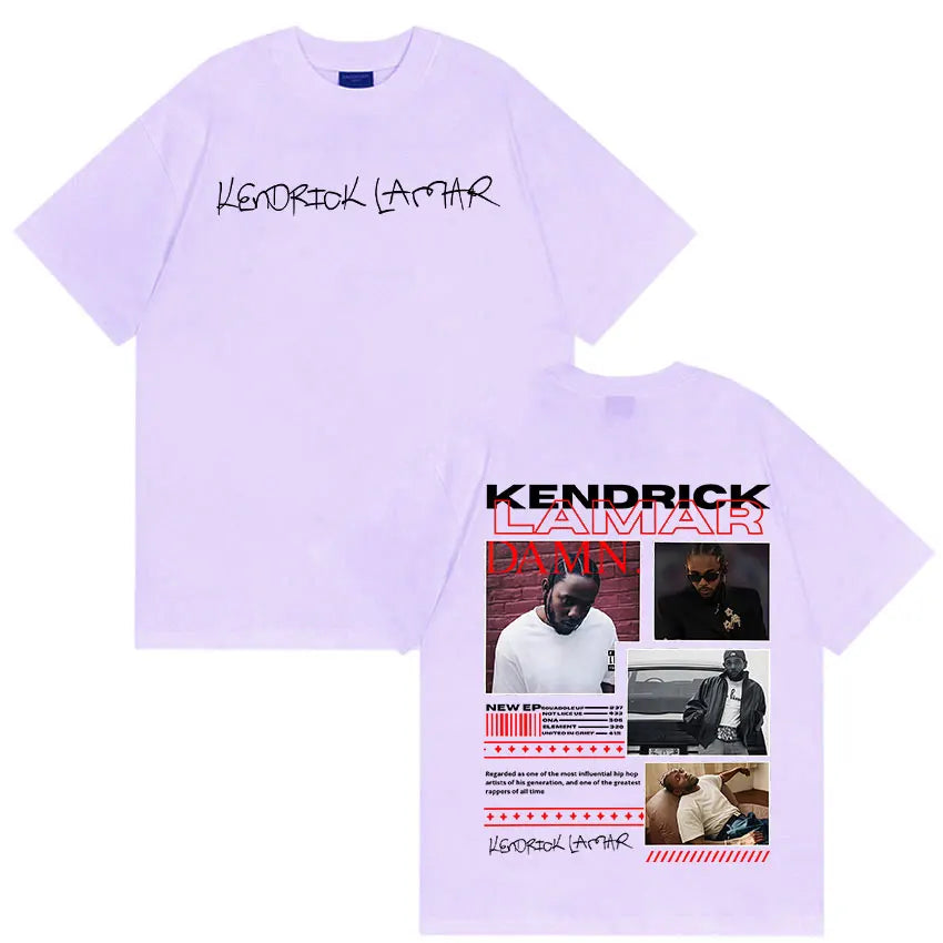 Men’s Kendrick Lamar Album Graphic T-Shirt: Short Sleeve Hip Hop Streetwear Top