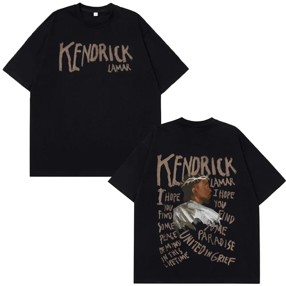 Men’s Kendrick Lamar “United in Grief” Graphic T-Shirt: Short Sleeve Hip Hop Streetwear Tee