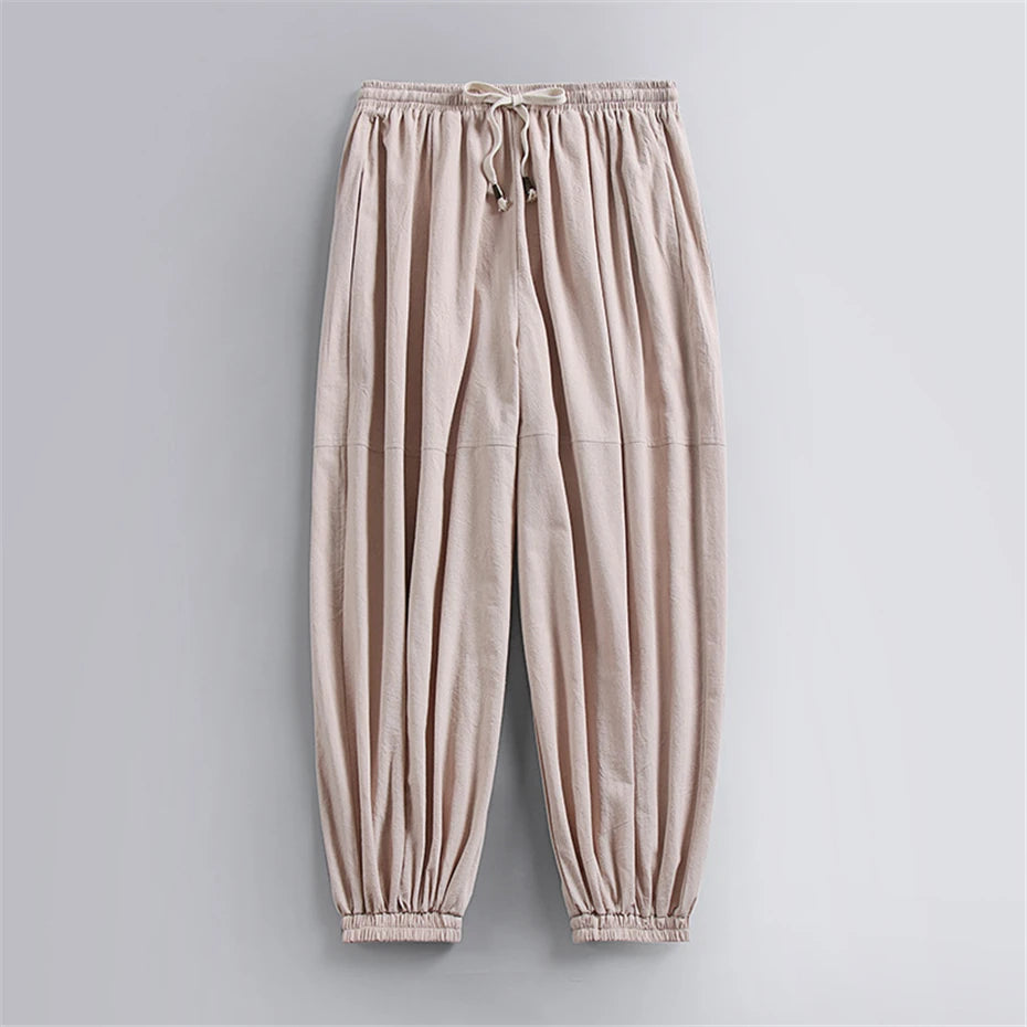 Men’s Plus Size Lightweight Jogger Pants: Casual Drawstring Trousers with Elastic Cuffs