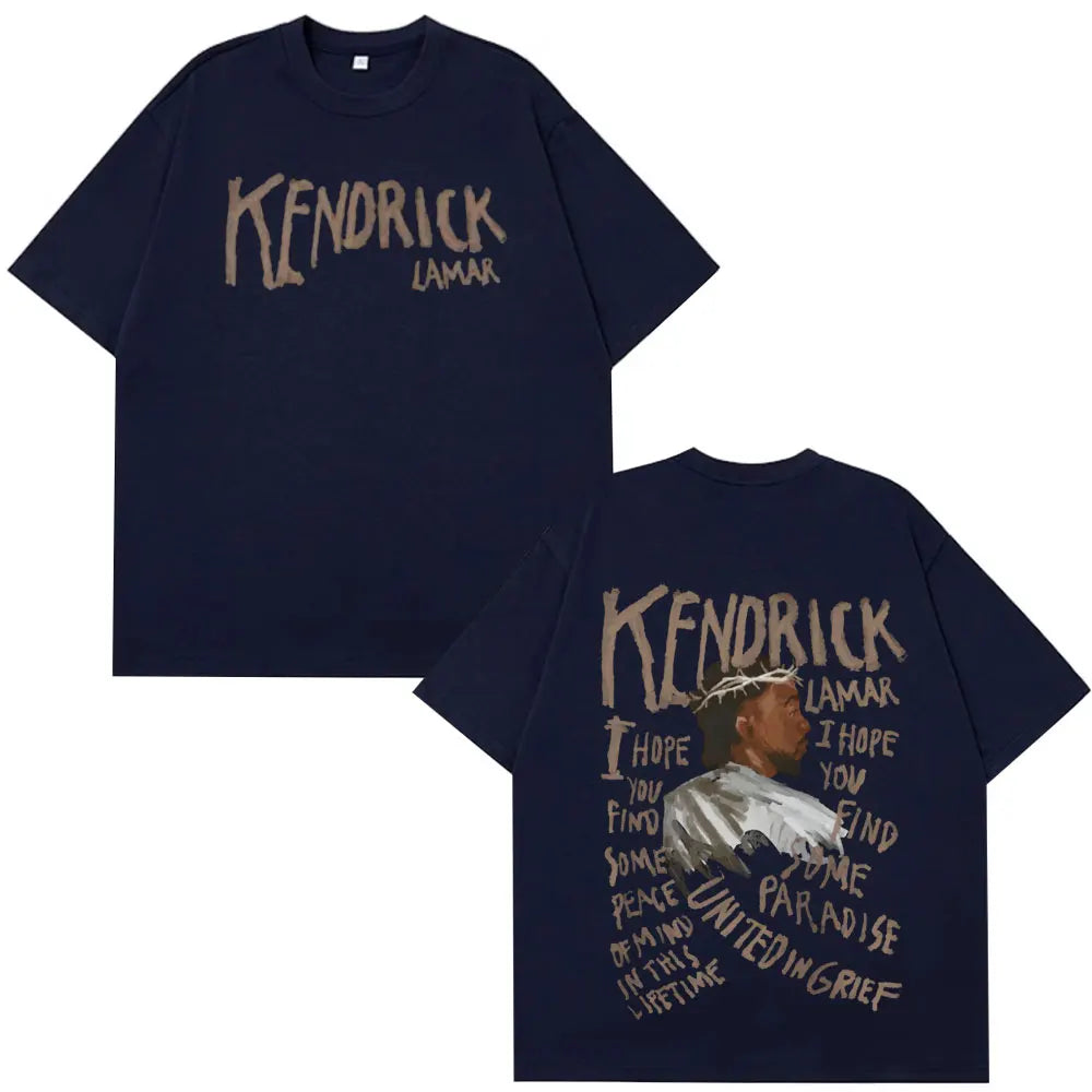 Men’s Kendrick Lamar “United in Grief” Graphic T-Shirt: Short Sleeve Hip Hop Streetwear Tee