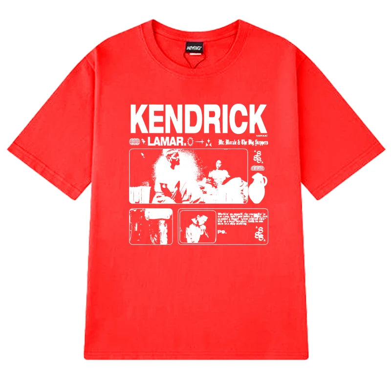 Men’s Kendrick Lamar Graphic T-Shirt: Short Sleeve Hip Hop Streetwear Concert Tee