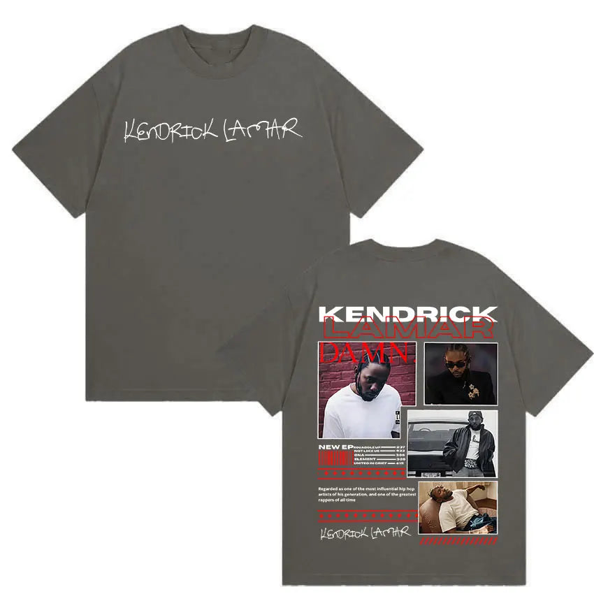 Men’s Kendrick Lamar Album Graphic T-Shirt: Short Sleeve Hip Hop Streetwear Top