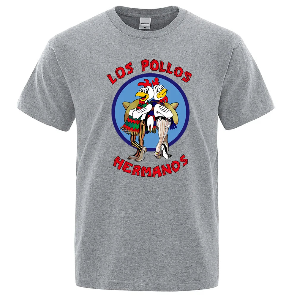 Los Pollos Hermanos Funny Printed T-Shirt: Humorous Style for Summer