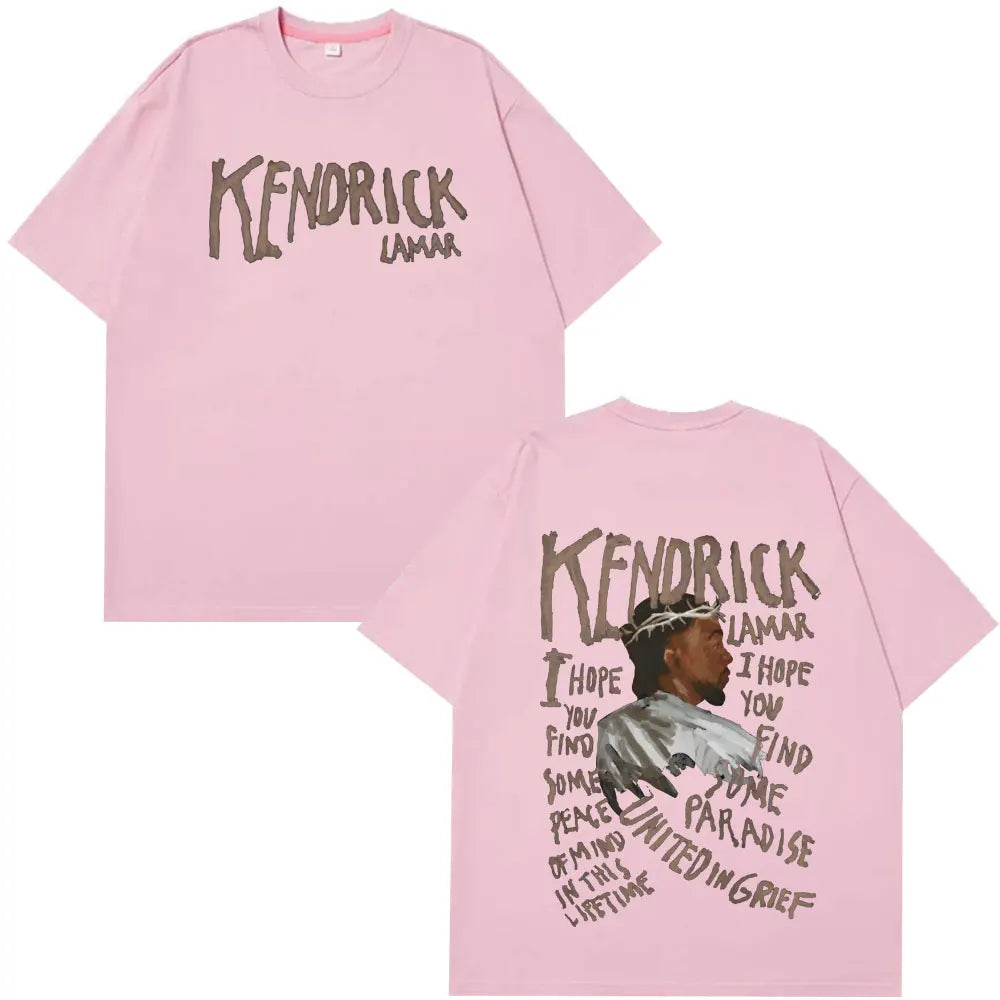 Men’s Kendrick Lamar “United in Grief” Graphic T-Shirt: Short Sleeve Hip Hop Streetwear Tee