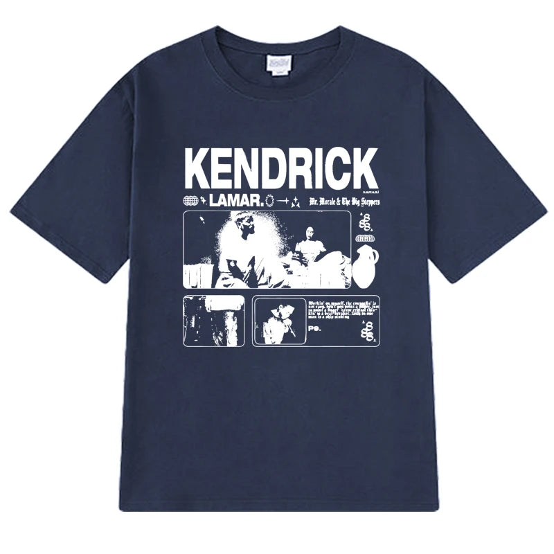 Men’s Kendrick Lamar Graphic T-Shirt: Short Sleeve Hip Hop Streetwear Concert Tee