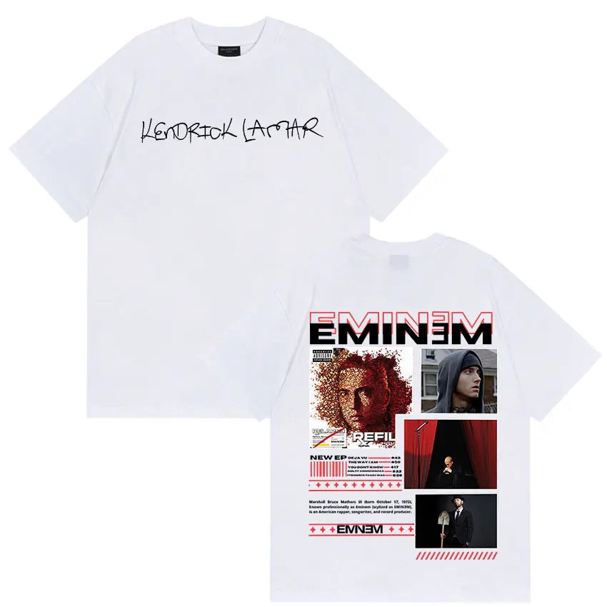 Men’s Kendrick Lamar Album Graphic T-Shirt: Short Sleeve Hip Hop Streetwear Top