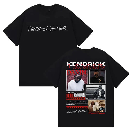 Men’s Kendrick Lamar Album Graphic T-Shirt: Short Sleeve Hip Hop Streetwear Top