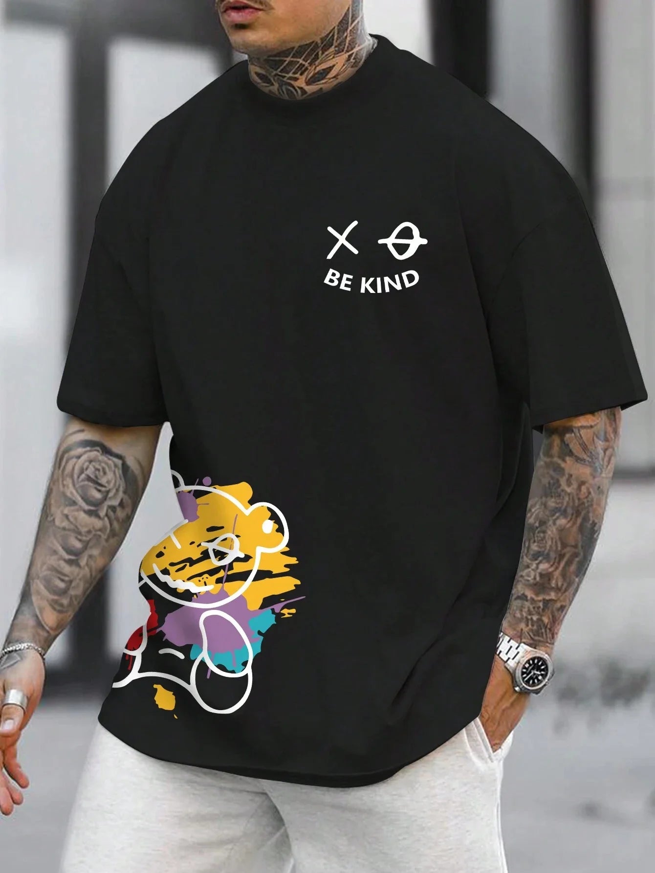 "Be Kind” Cotton Graphic T-Shirt: A Feel-Good Blend of Comfort, Positivity, and Everyday Style