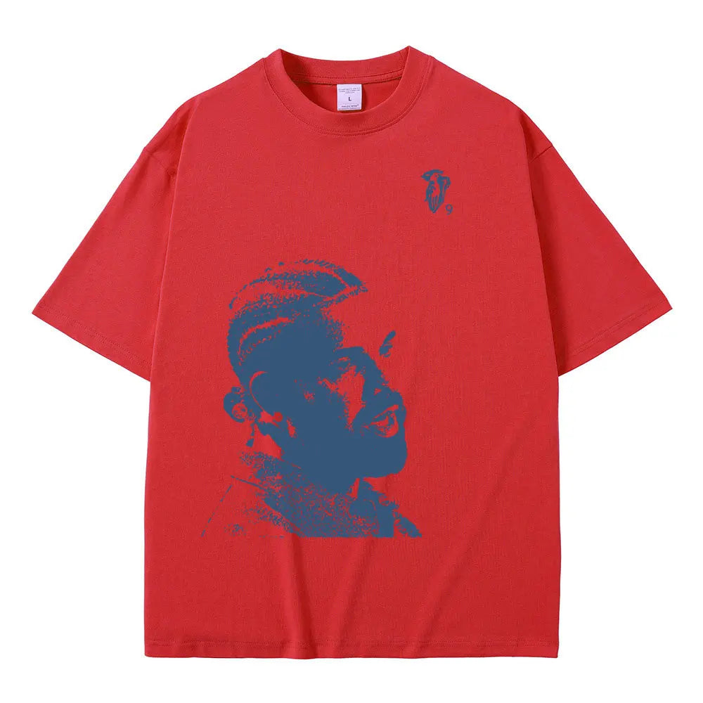 Vintage Rapper Drake Portrait Graphic T Shirt Mens Fashion Hip Hop Short Sleeve 100% Cotton Oversized T-Shirts Streetwear Unisex