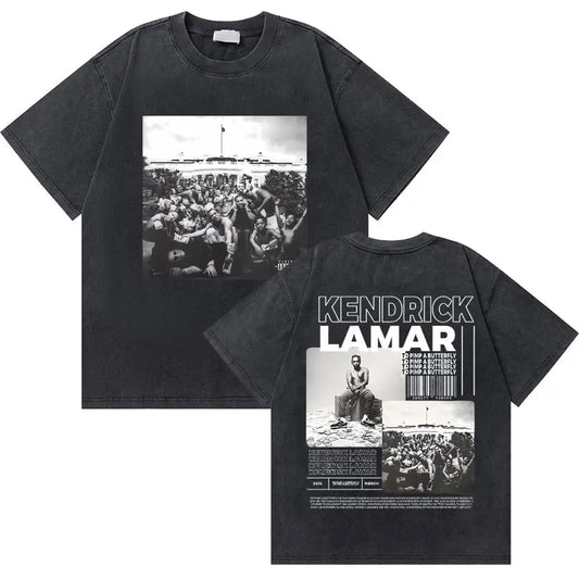 Washed Vintage Kendrick Lamar T-Shirt: Bold Hip Hop Streetwear Featuring “To Pimp a Butterfly” Design #1
