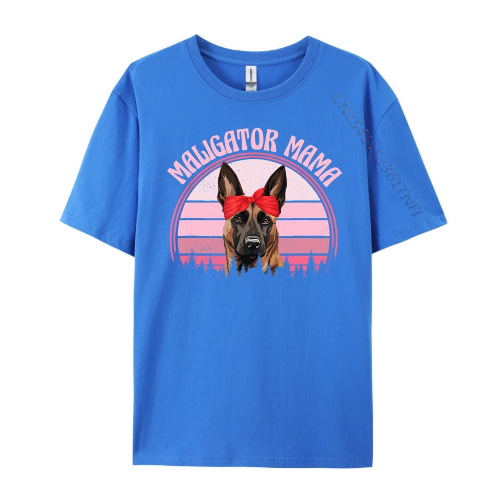 Women’s “Maligator Mama” Belgian Malinois Graphic T-Shirt: Short Sleeve Dog Lover Top
