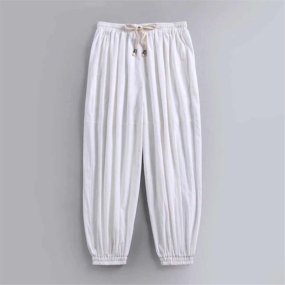 Men’s Plus Size Lightweight Jogger Pants: Casual Drawstring Trousers with Elastic Cuffs