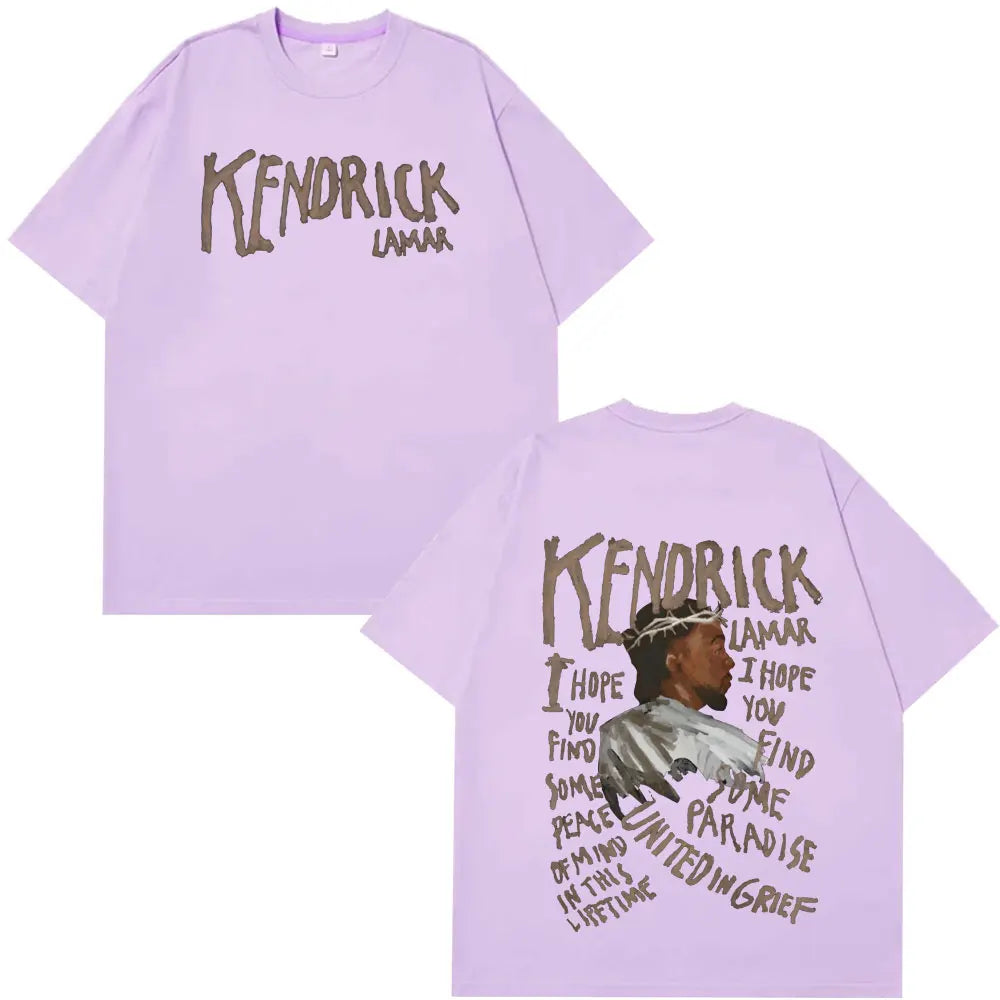Men’s Kendrick Lamar “United in Grief” Graphic T-Shirt: Short Sleeve Hip Hop Streetwear Tee