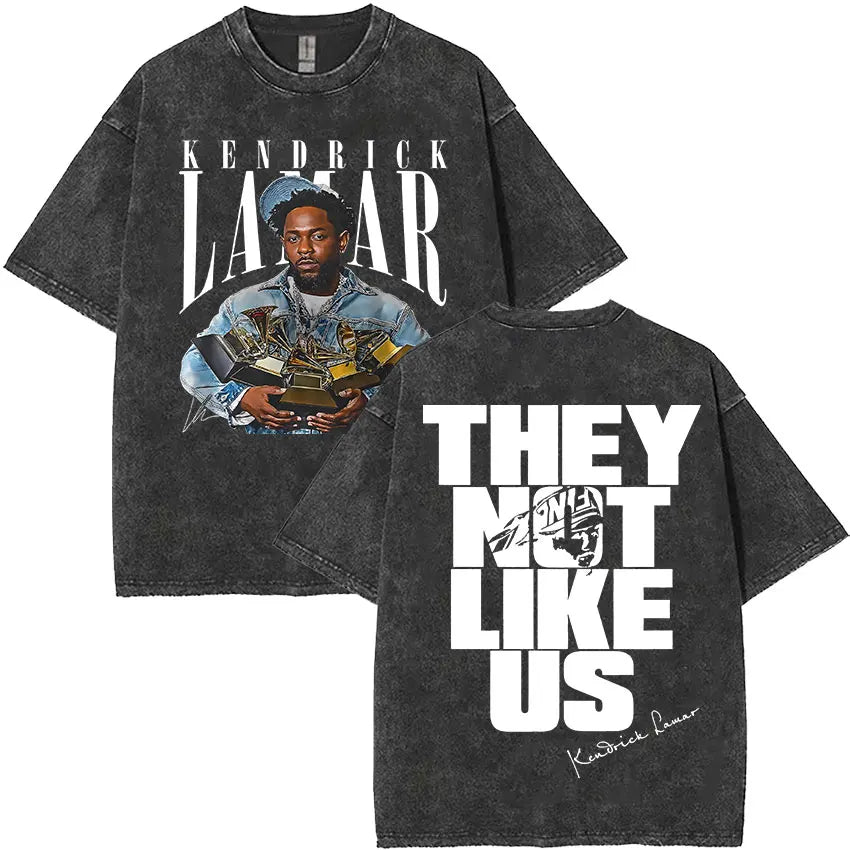 Men’s Kendrick Lamar “They Not Like Us” Graphic T-Shirt: Short Sleeve Hip Hop Streetwear Tee