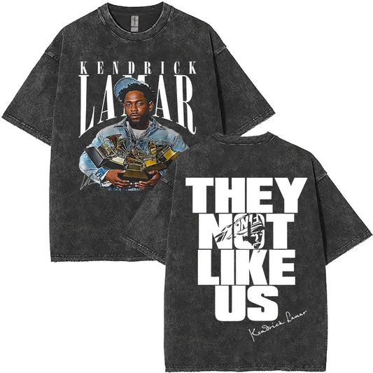 Men’s Kendrick Lamar “They Not Like Us” Graphic T-Shirt: Short Sleeve Hip Hop Streetwear Tee