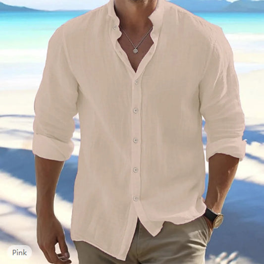 Lightweight Long Sleeve Henley Shirt for Men: A Smart-Casual Staple for Year-Round Streetwear
