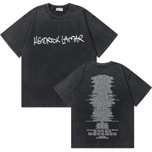 Washed Vintage Kendrick Lamar T-Shirt: Bold Hip Hop Streetwear Featuring Kendrick Lamar Design #2