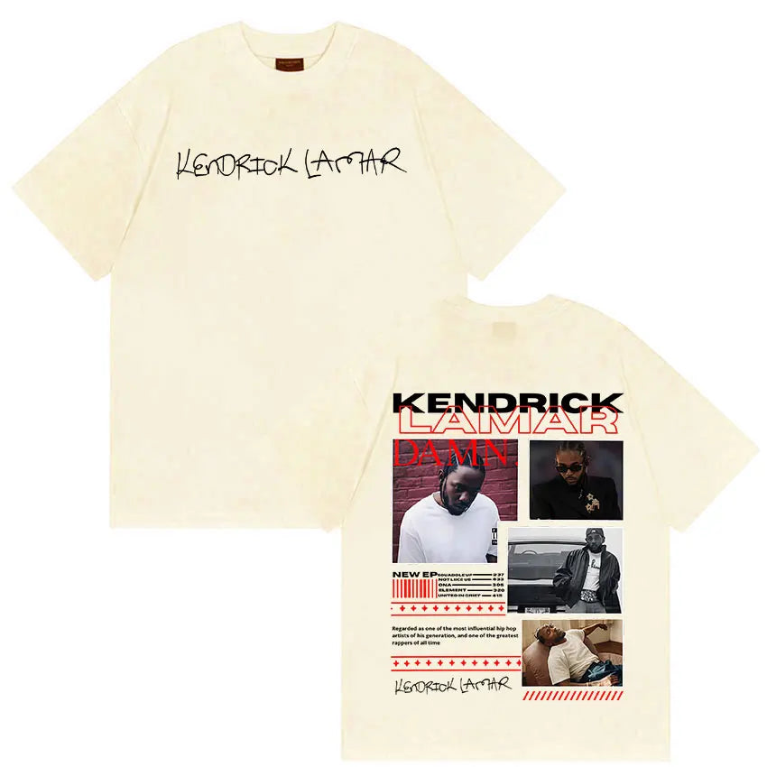 Men’s Kendrick Lamar Album Graphic T-Shirt: Short Sleeve Hip Hop Streetwear Top