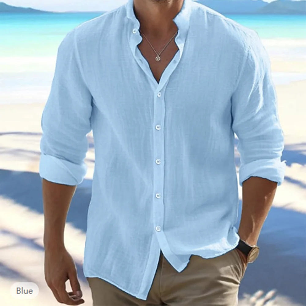 Lightweight Long Sleeve Henley Shirt for Men: A Smart-Casual Staple for Year-Round Streetwear