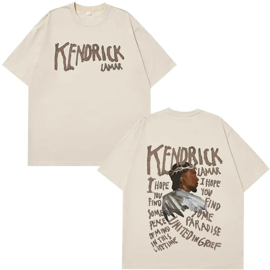 Men’s Kendrick Lamar “United in Grief” Graphic T-Shirt: Short Sleeve Hip Hop Streetwear Tee