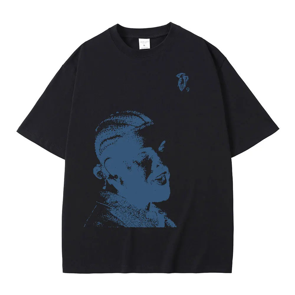 Vintage Rapper Drake Portrait Graphic T Shirt Mens Fashion Hip Hop Short Sleeve 100% Cotton Oversized T-Shirts Streetwear Unisex