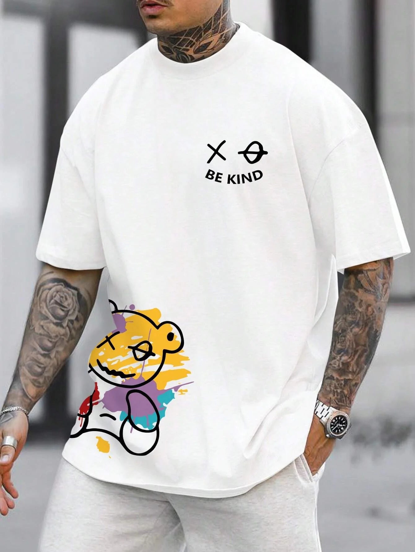 "Be Kind” Cotton Graphic T-Shirt: A Feel-Good Blend of Comfort, Positivity, and Everyday Style