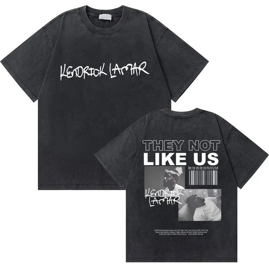 Washed Vintage Kendrick Lamar T-Shirt – Bold Hip Hop Streetwear Featuring “They Not Like Us” Design #3