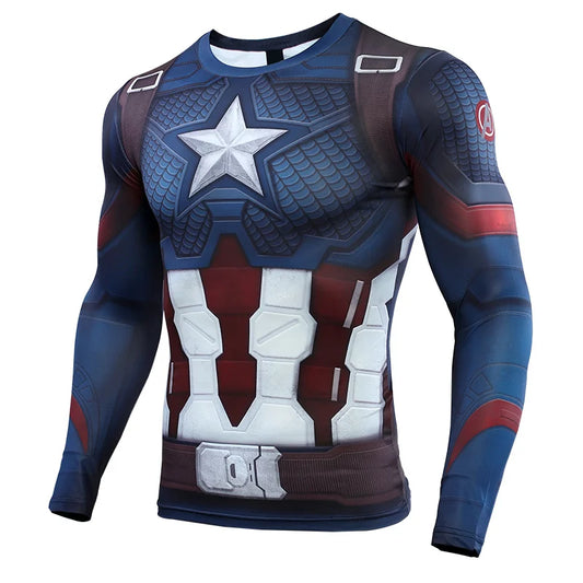 Captain America Compression Fitness Shirt: Elevate Your Workout Style