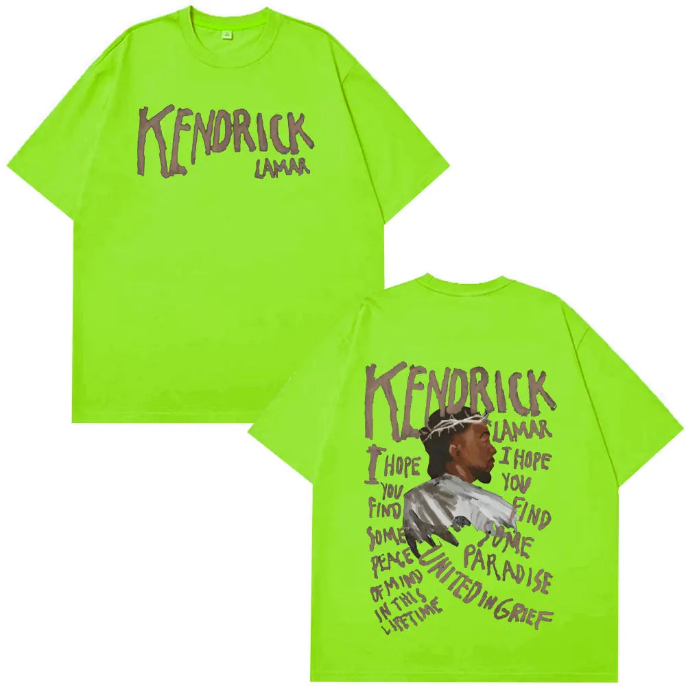 Men’s Kendrick Lamar “United in Grief” Graphic T-Shirt: Short Sleeve Hip Hop Streetwear Tee