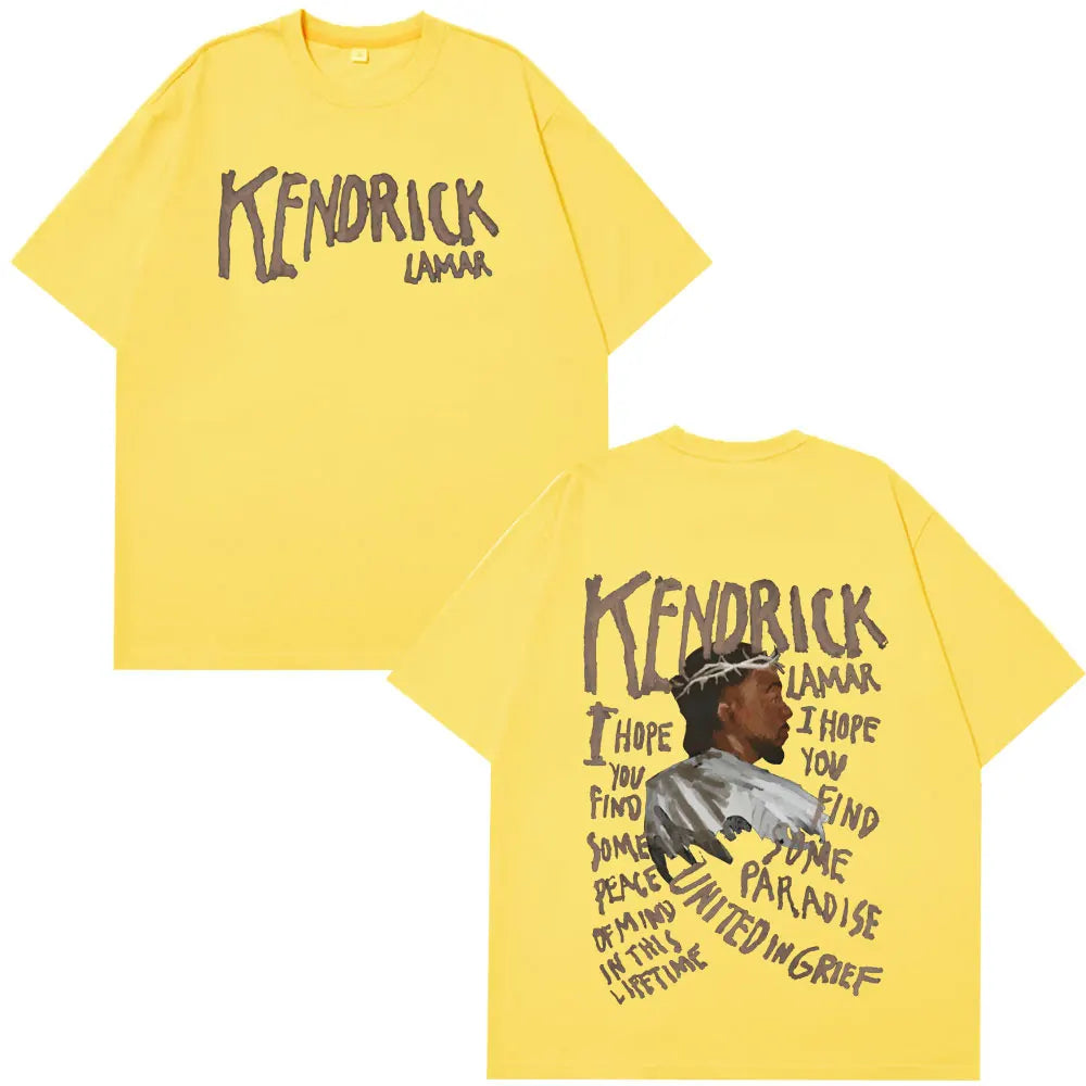 Men’s Kendrick Lamar “United in Grief” Graphic T-Shirt: Short Sleeve Hip Hop Streetwear Tee