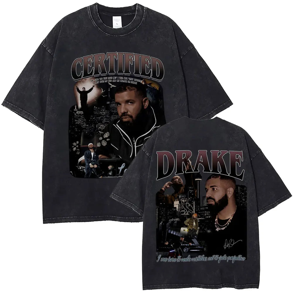 Drake “Certified Lover Boy” Graphic Tee for Men: Retro Hip Hop Streetwear with Dual-Sided Print