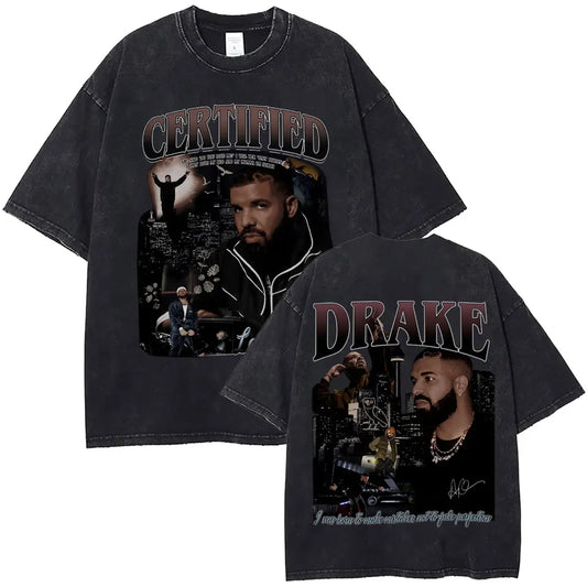 Drake “Certified Lover Boy” Graphic Tee for Men: Retro Hip Hop Streetwear with Dual-Sided Print