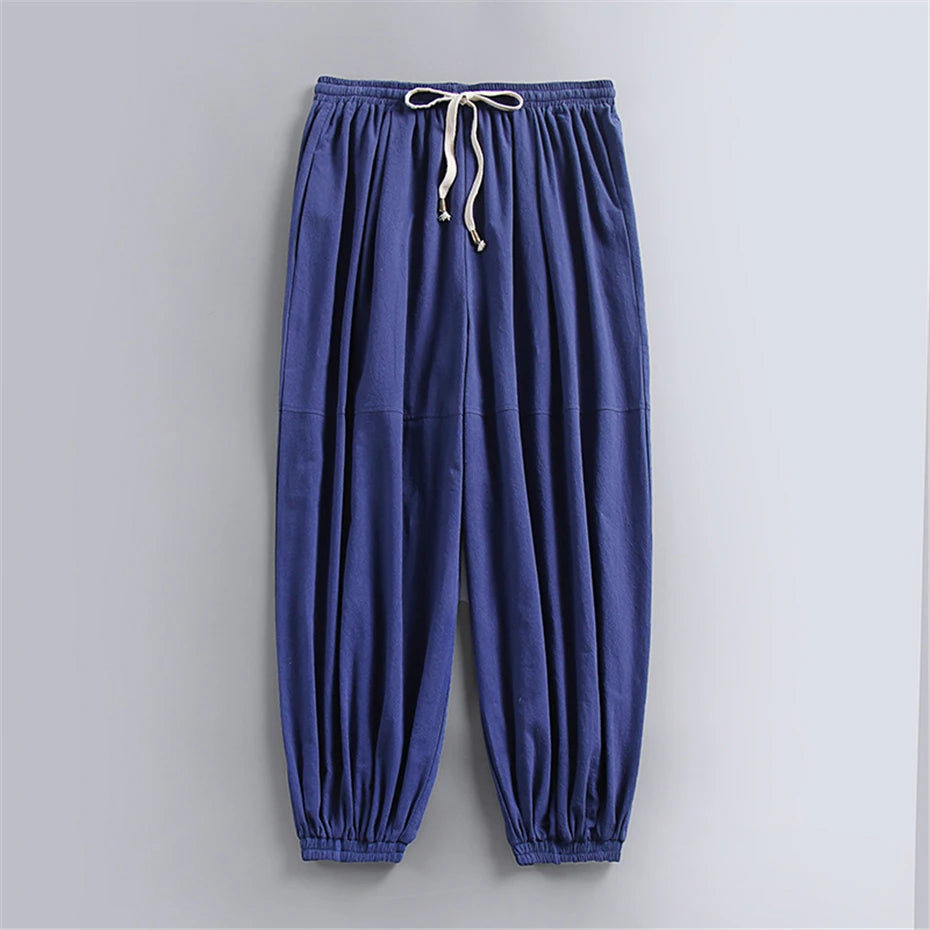 Men’s Plus Size Lightweight Jogger Pants: Casual Drawstring Trousers with Elastic Cuffs