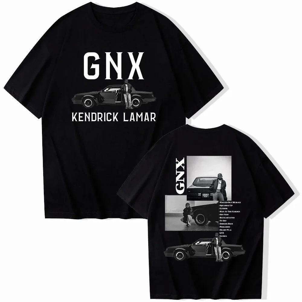 Men’s Kendrick Lamar GNX Graphic T-Shirt: Short Sleeve Hip Hop Streetwear Car Design Tee