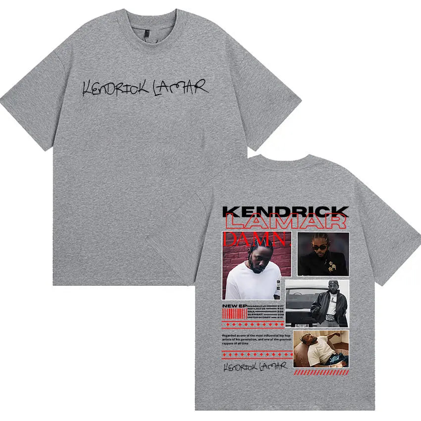 Men’s Kendrick Lamar Album Graphic T-Shirt: Short Sleeve Hip Hop Streetwear Top