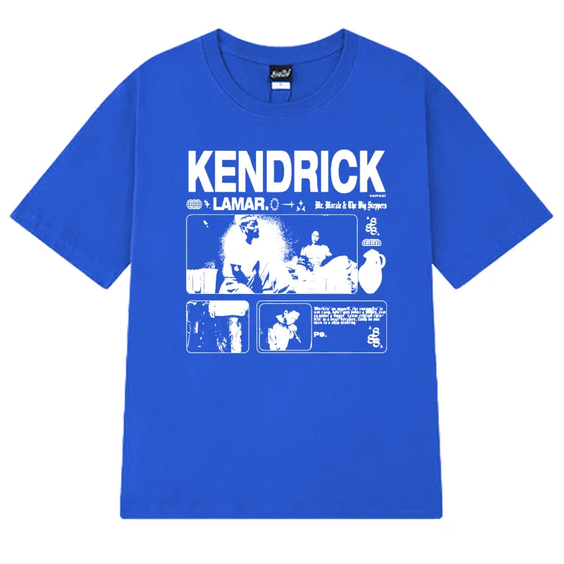 Men’s Kendrick Lamar Graphic T-Shirt: Short Sleeve Hip Hop Streetwear Concert Tee
