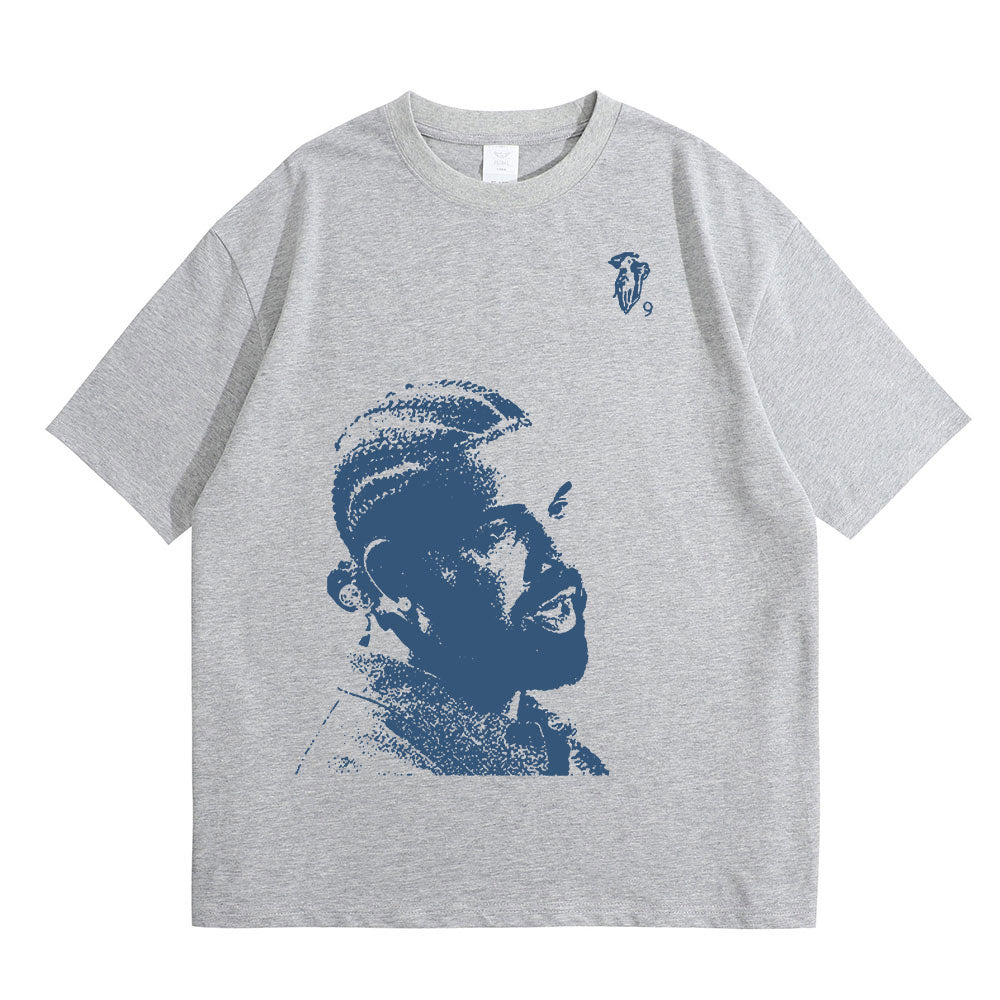 Vintage Rapper Drake Portrait Graphic T Shirt Mens Fashion Hip Hop Short Sleeve 100% Cotton Oversized T-Shirts Streetwear Unisex