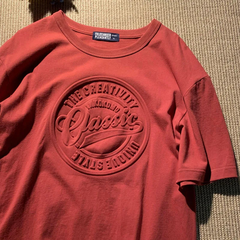 Vintage 3D Steel Seal Graphic T-Shirt: A Bold Statement Piece for Summer Streetwear Vibes