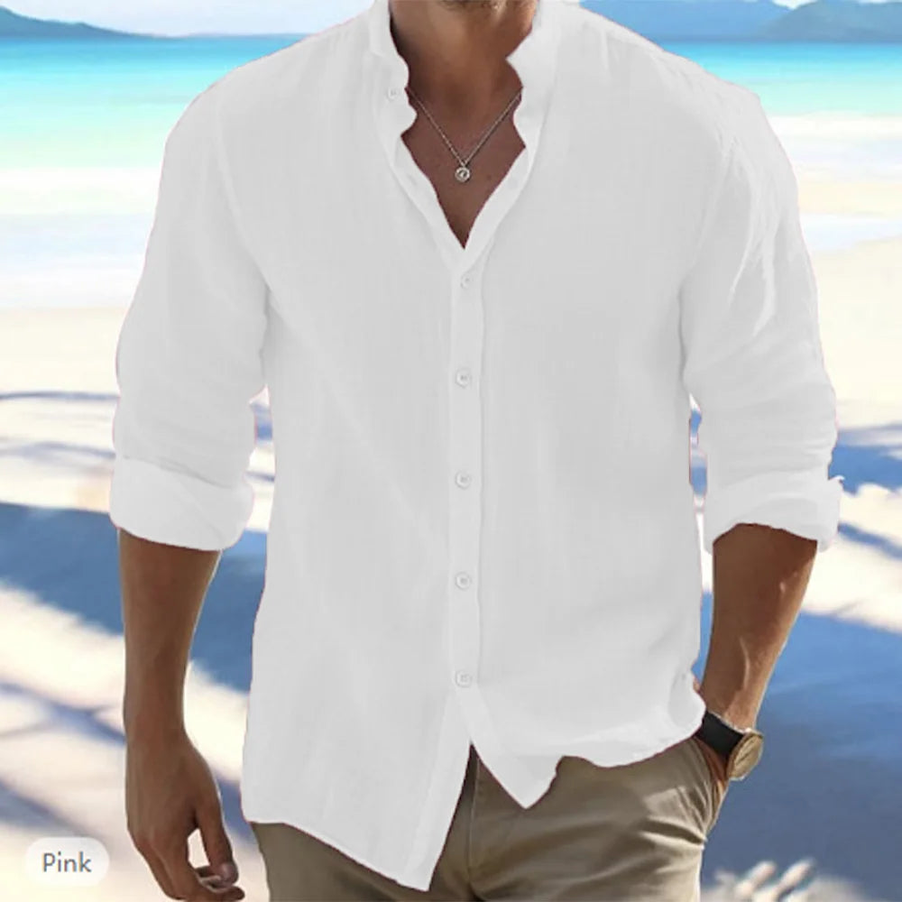 Lightweight Long Sleeve Henley Shirt for Men: A Smart-Casual Staple for Year-Round Streetwear