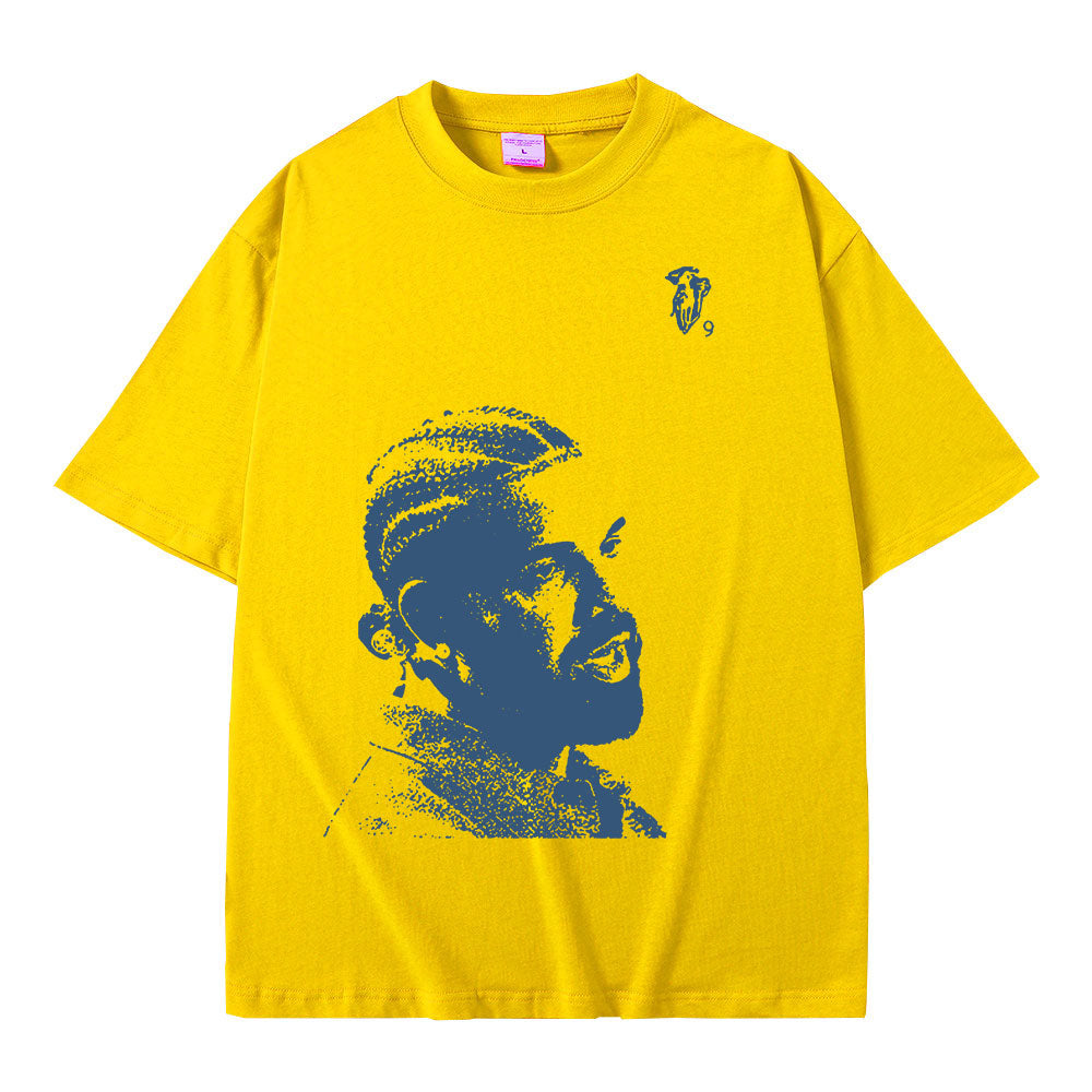 Vintage Rapper Drake Portrait Graphic T Shirt Mens Fashion Hip Hop Short Sleeve 100% Cotton Oversized T-Shirts Streetwear Unisex