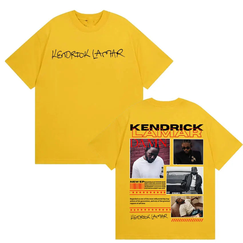 Men’s Kendrick Lamar Album Graphic T-Shirt: Short Sleeve Hip Hop Streetwear Top