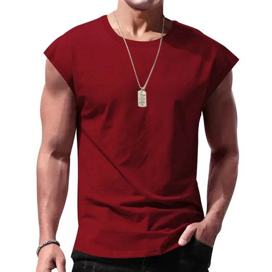 Men’s Sleeveless Summer Sports Tank Top – Casual Loose Fit, Lightweight & Breathable Vest for Training or Leisure