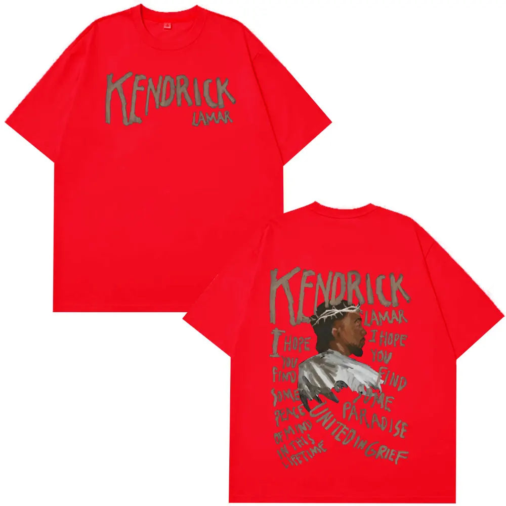 Men’s Kendrick Lamar “United in Grief” Graphic T-Shirt: Short Sleeve Hip Hop Streetwear Tee