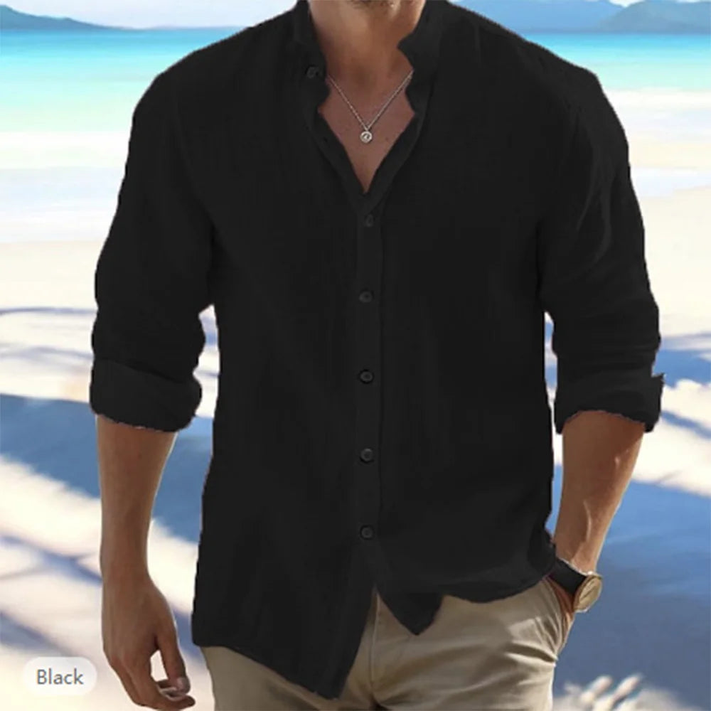 Lightweight Long Sleeve Henley Shirt for Men: A Smart-Casual Staple for Year-Round Streetwear